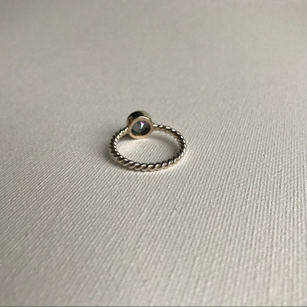 Mystic Topaz & Sterling Silver Twist Ring NEW - Picture 6 of 8